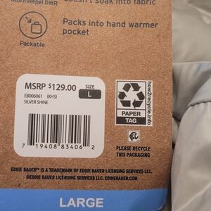 Eddie Bauer Ladies Dpwn Packable Large